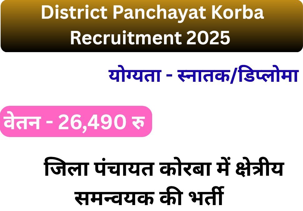 District Panchayat Korba Recruitment