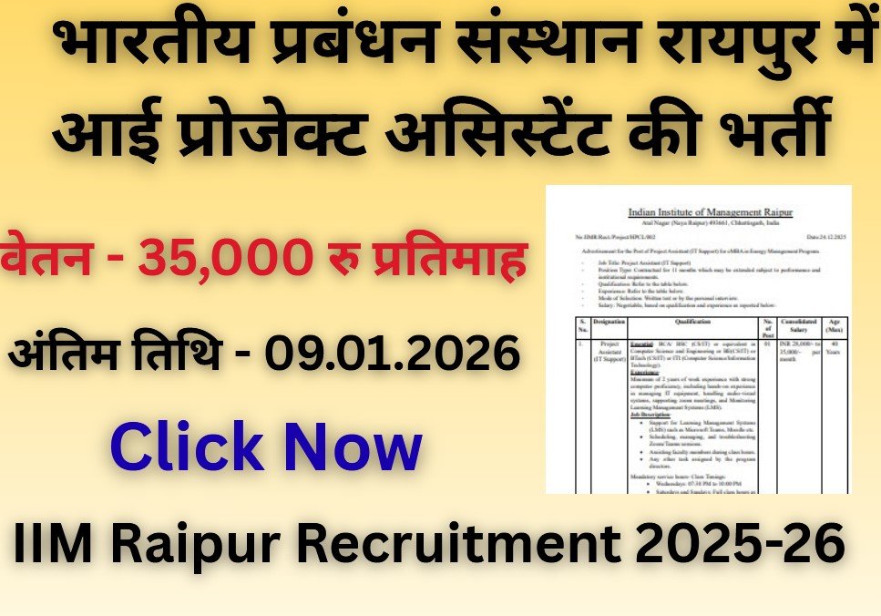 IIM Raipur Recruitment