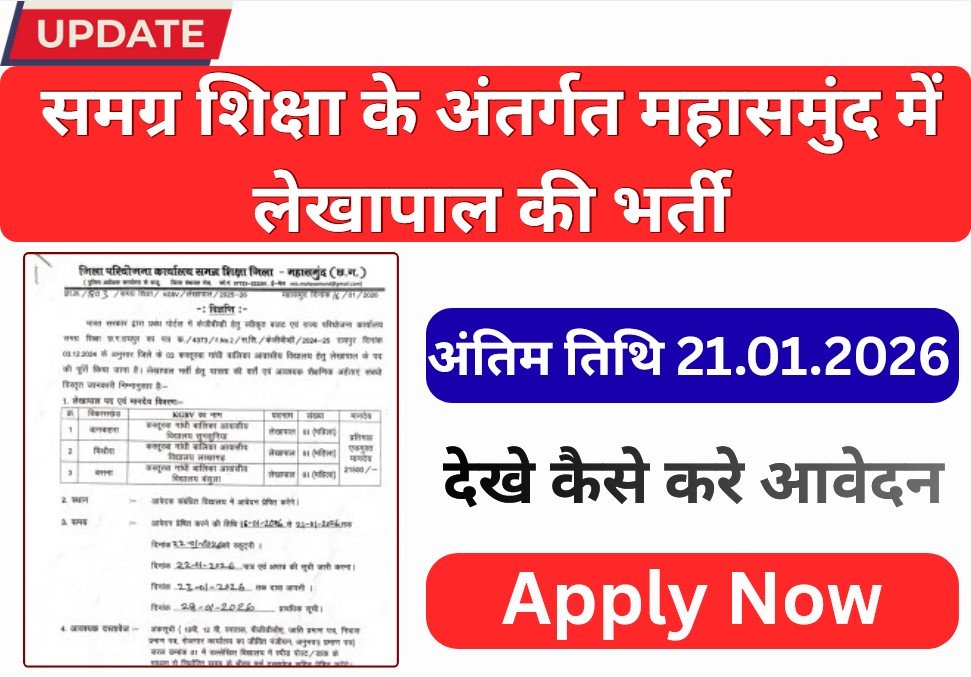 Samagra Shiksha Mahasamund Recruitment