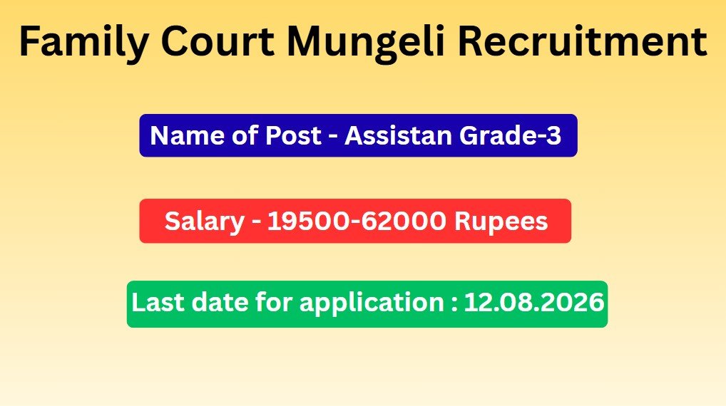 Family Court Mungeli Recruitment 2026